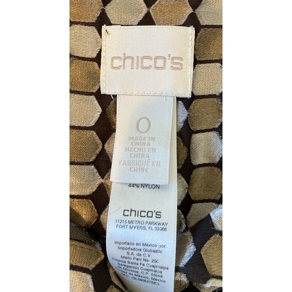 Chicos Patterned Button Up Shirt Size 0 Women’s G… - image 3